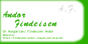 andor findeisen business card